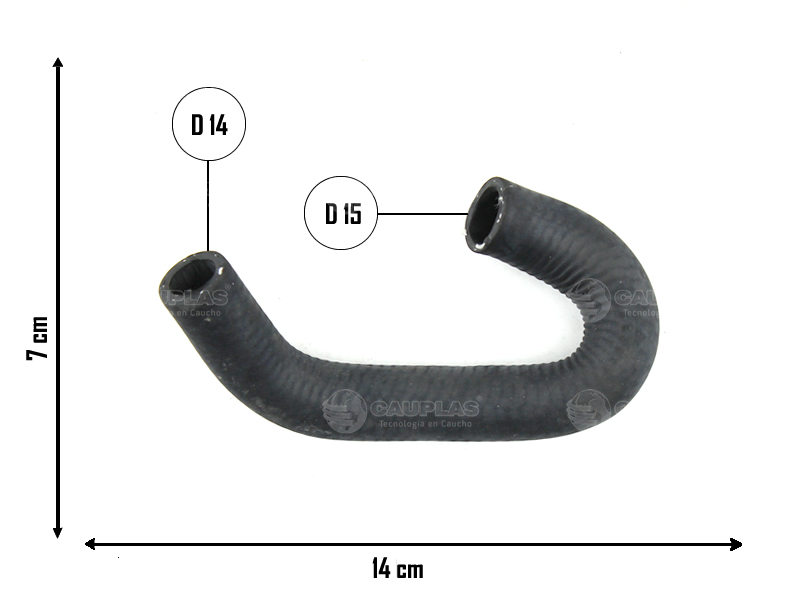 CAUPLAS MANGUERA REFRIGERACION FIAT TEMPRA OEM:7699629 =YACO 2574