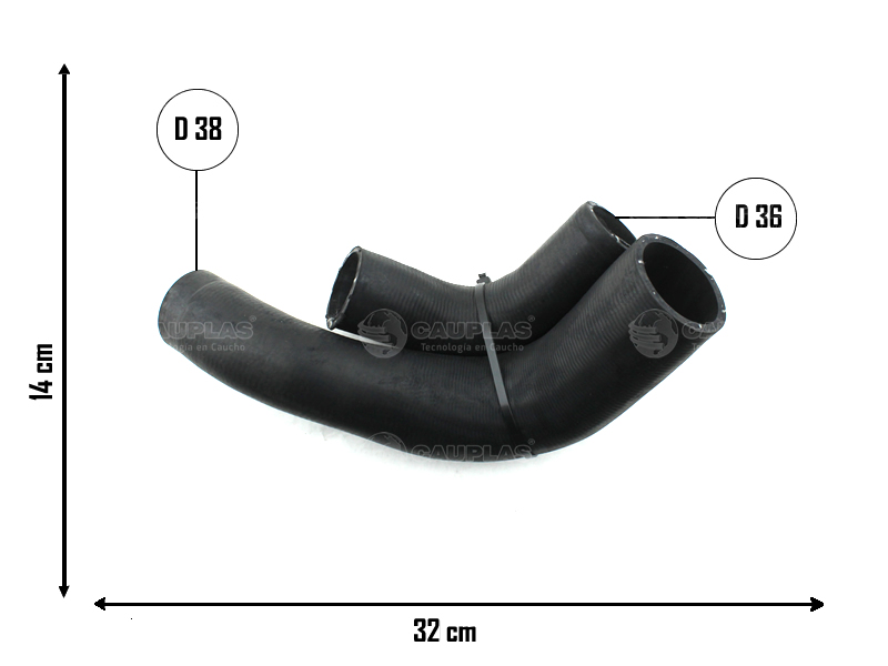 CAUPLAS MANGUERA CIRCULACION DE AIRE FORD FOCUS II OEM:4M516C646DF =YACO 3885/3924
