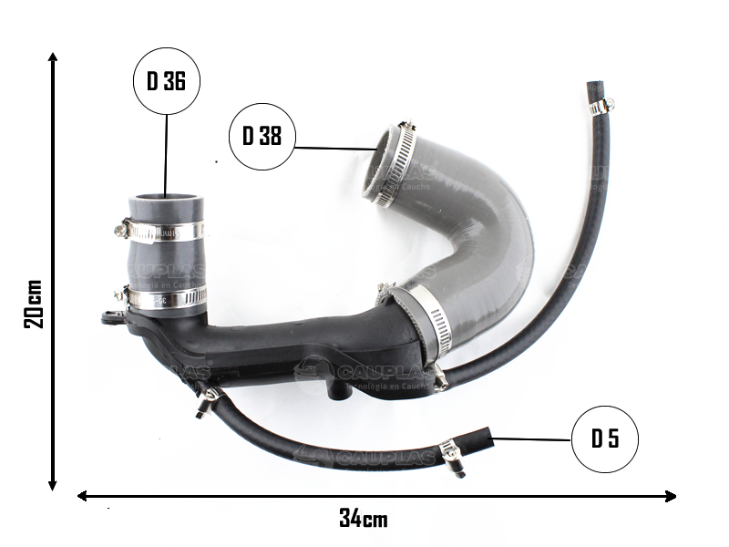 CAUPLAS MANGUERA CIRCULACION DE AIRE RENAULT KANGOO CLIO II OEM:8200770644