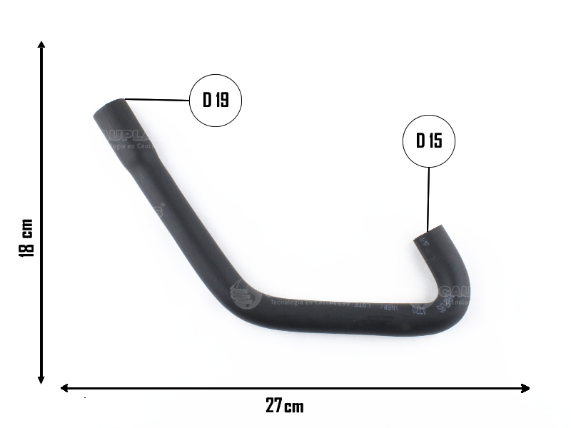 CAUPLAS MANGUERA DESCARGA DE GASES FORD ESCORT ORION POINTER OEM:271034931 547103493K L =YACO 1528/1753