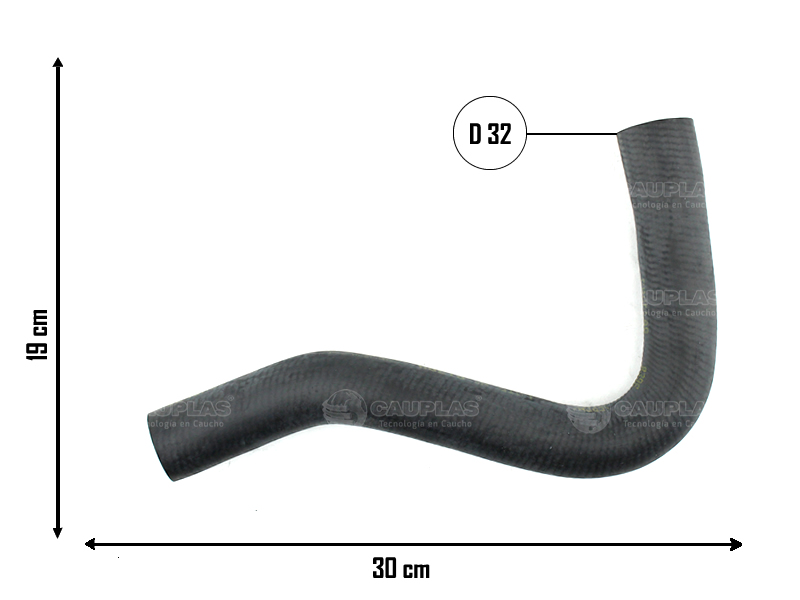 CAUPLAS MANGUERA RADIADOR SUPERIOR FIAT 147 I OEM:4349020C