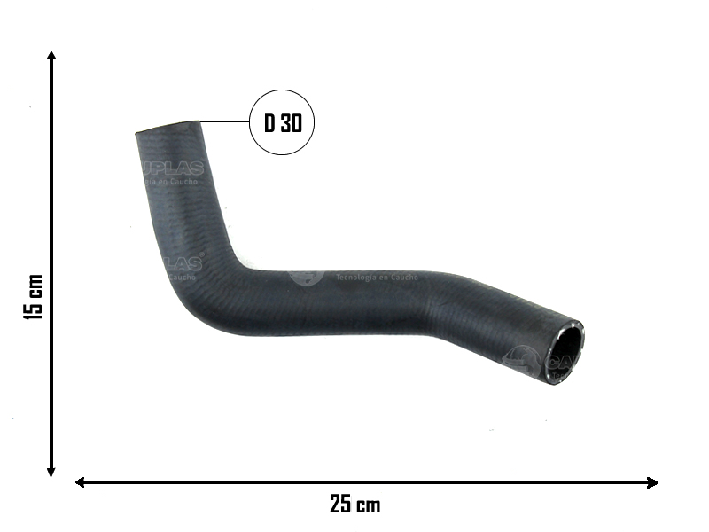 CAUPLAS MANGUERA RADIADOR INFERIOR FIAT 147 I OEM:4349020