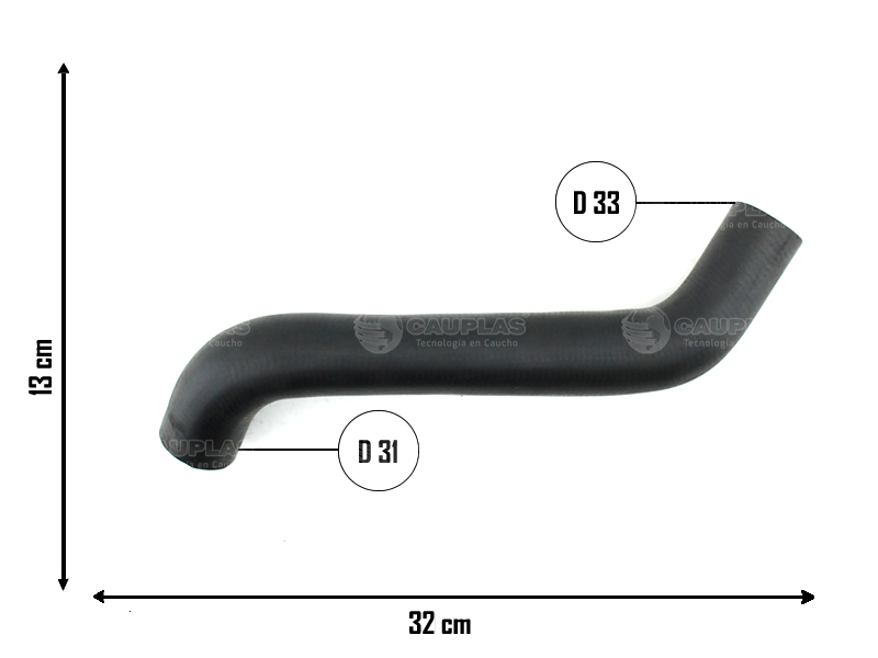 CAUPLAS MANGUERA RADIADOR INFERIOR FIAT FIORINO II  =YACO 3640