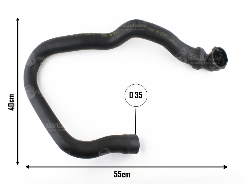 CAUPLAS MANGUERA RADIADOR INFERIOR FIAT PUNTO I OEM:51810814 =YACO 3706