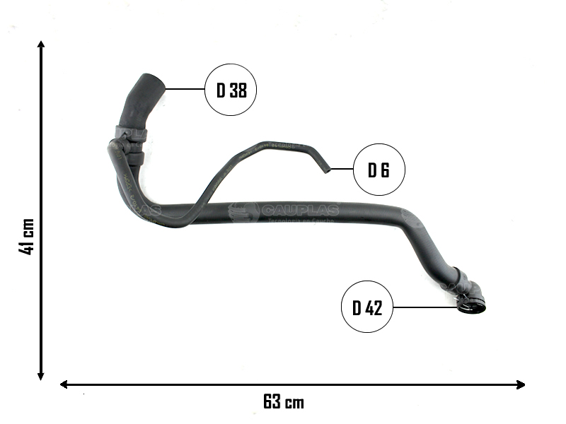 CAUPLAS MANGUERA RADIADOR SUPERIOR FIAT STILO I/II OEM:51717542 =YACO 3531/3535/3536