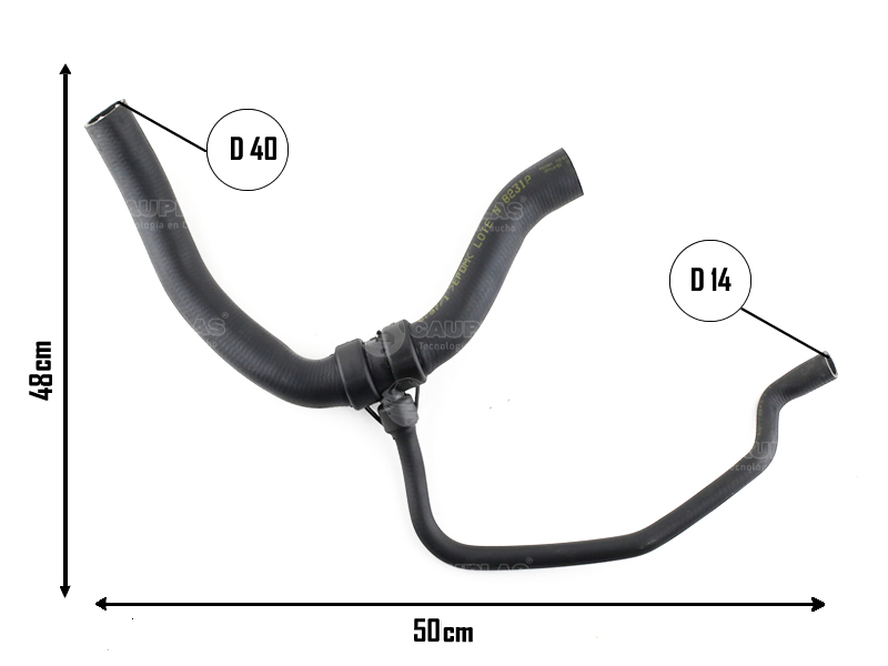 CAUPLAS MANGUERA RADIADOR INFERIOR RENAULT SYMBOL OEM:7700435712