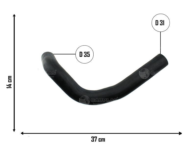 CAUPLAS MANGUERA RADIADOR SUPERIOR FIAT 147 II FIORINO I OEM:4349019C