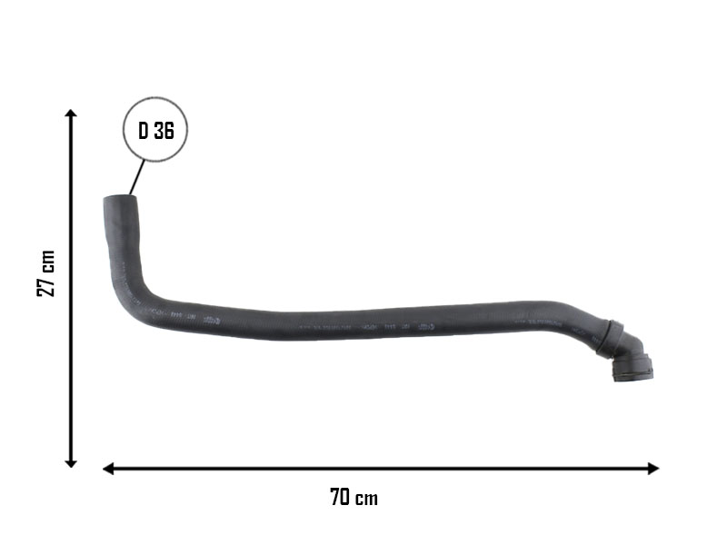 CAUPLAS MANGUERA RADIADOR SUPERIOR FIAT PUNTO I OEM:51750928 =YACO 3705