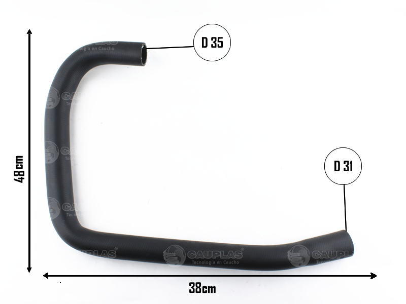 CAUPLAS MANGUERA RADIADOR INFERIOR FIAT DUCATO I OEM:7594600 =YACO 1792