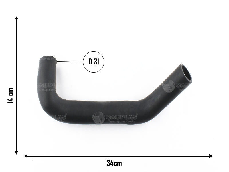 CAUPLAS MANGUERA RADIADOR INF FORD COURIER FIESTA I =YACO 2171