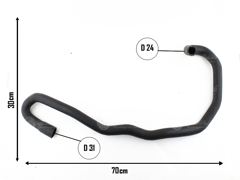 CAUPLAS MANGUERA RADIADOR INF FORD ESCORT  =YACO 2630