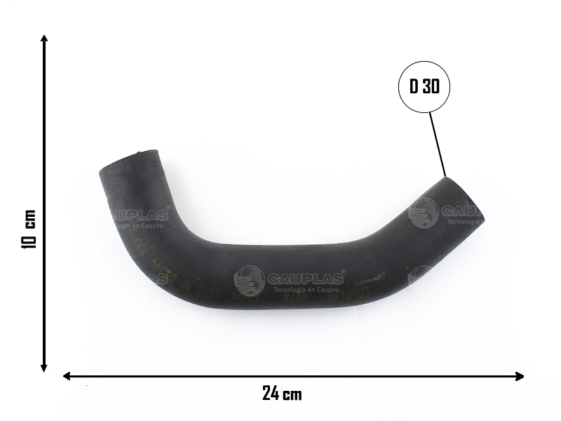 CAUPLAS MANGUERA RADIADOR INFERIOR FORD ESCORT  =YACO 264