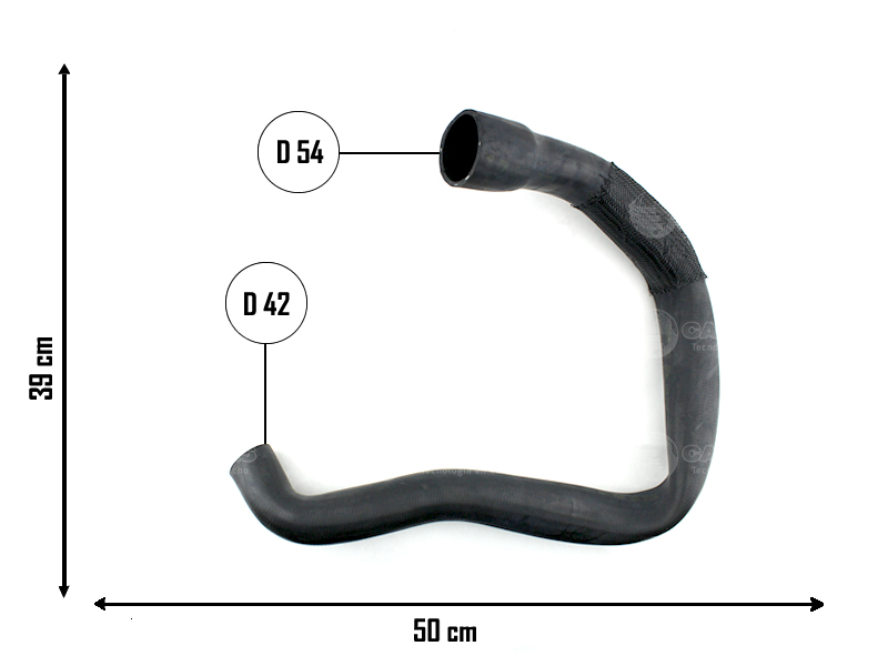 CAUPLAS MANGUERA RADIADOR INFERIOR F100 F250 F350 F4000  =YACO 1536