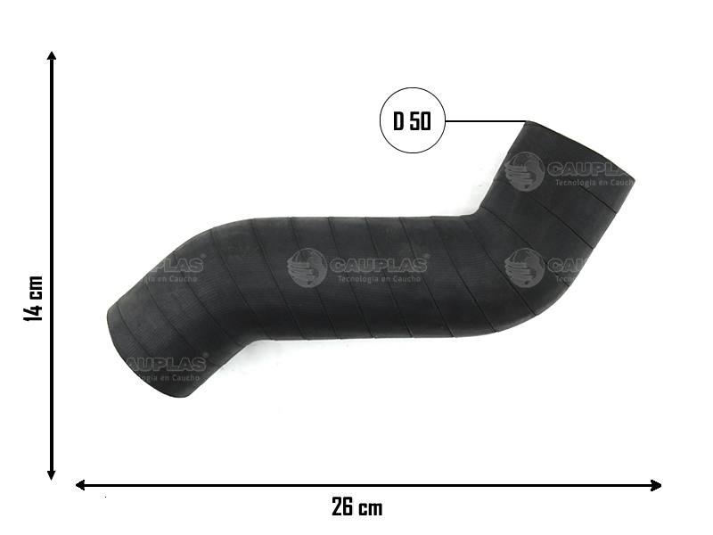 CAUPLAS MANGUERA INTERCOOLER ENTRADA F100 F1000 F400  =YACO 2377