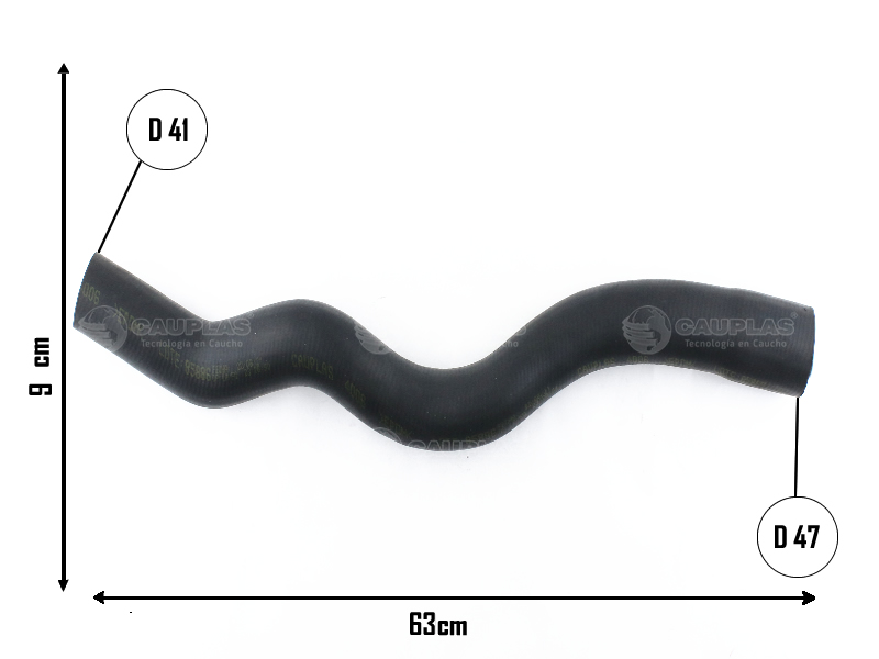 CAUPLAS MANGUERA RADIADOR INFERIOR F100 F4000  =YACO 2173