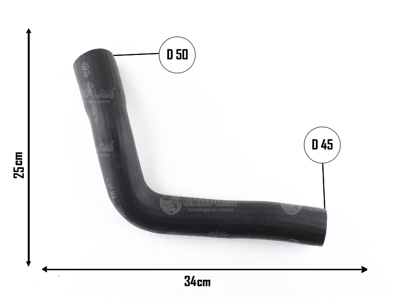 CAUPLAS MANGUERA RADIADOR INFERIOR F100 =YACO 201