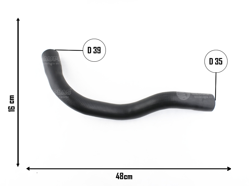 CAUPLAS MANGUERA RADIADOR INFERIOR F4000 F1000 OEM:T71121073D =YACO 1370