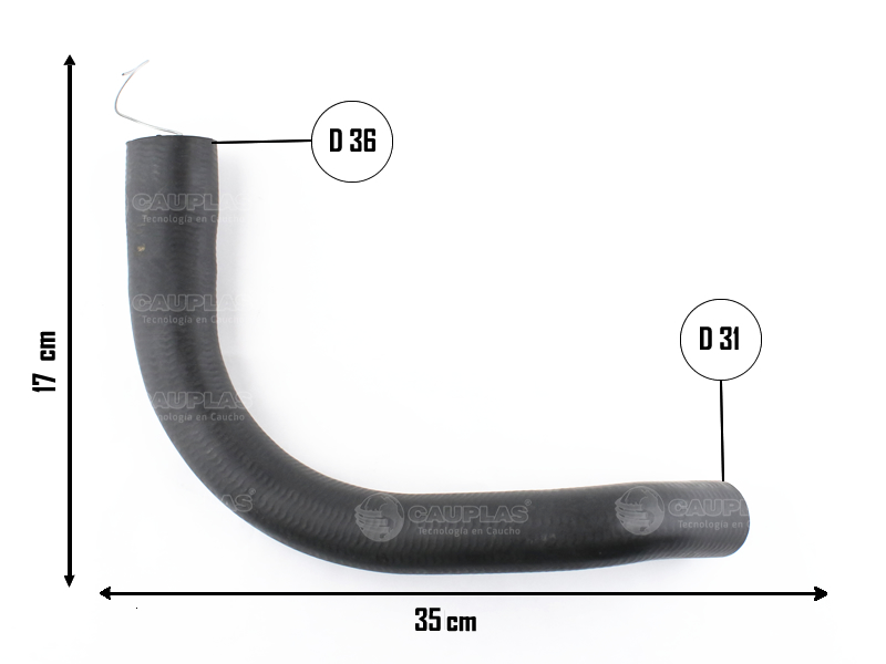 CAUPLAS MANGUERA RADIADOR INFERIOR FORD FAIRLANE FALCON OEM:C90T8286A =YACO 612/787