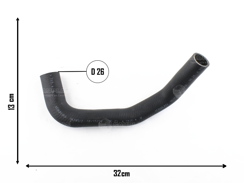 CAUPLAS MANGUERA RADIADOR INFERIOR KIA PRIDE OEM:MB30115186