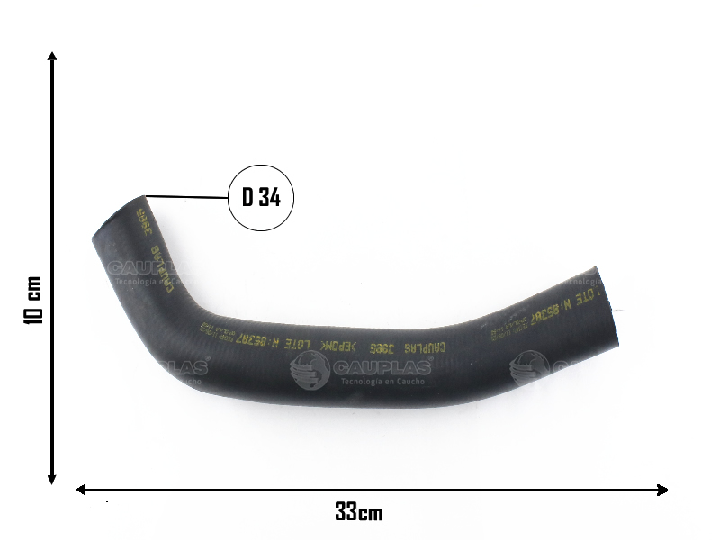 CAUPLAS MANGUERA RADIADOR INFERIOR FORD RANGER I  =YACO 2018