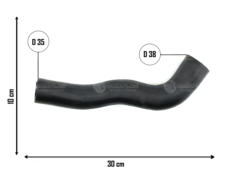 CAUPLAS MANGUERA RADIADOR INFERIOR FORD RANGER I  =YACO 2026