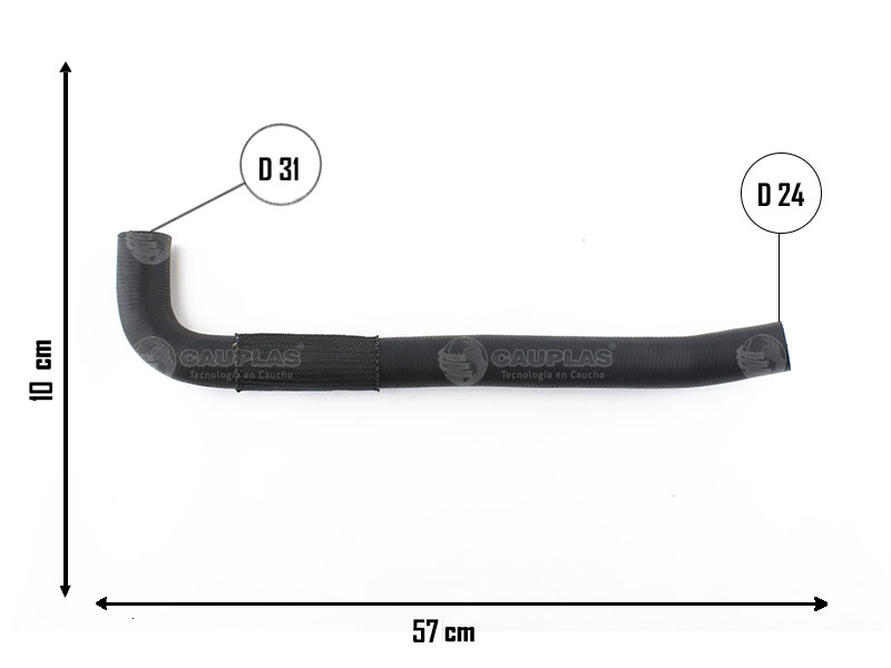CAUPLAS MANGUERA RADIADOR INFERIOR RENAULT 6  =YACO 652