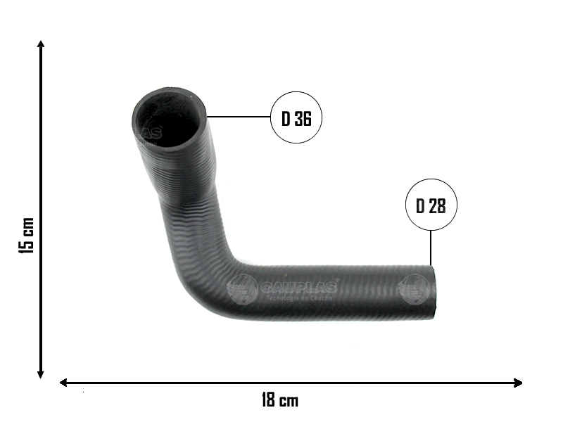 CAUPLAS MANGUERA RADIADOR INFERIOR RENAULT 18