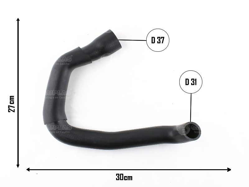 CAUPLAS MANGUERA RADIADOR INFERIOR RENAULT 18 FUEGO  =YACO 2595