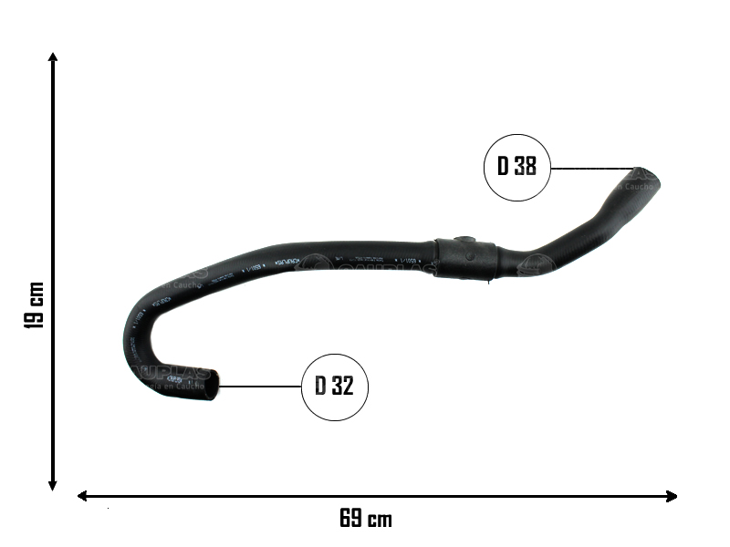 CAUPLAS MANGUERA RADIADOR INFERIOR RENAULT LAGUNA I OEM:7700828978 =YACO 2491