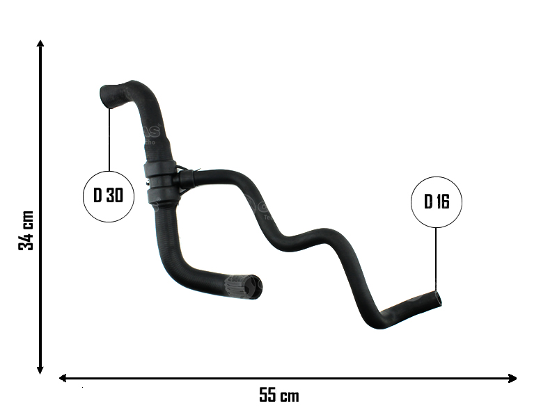 CAUPLAS MANGUERA RADIADOR INFERIOR RENAULT SCENIC I MEGANE I =YACO 2104