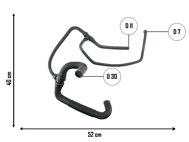 CAUPLAS MANGUERA RADIADOR INFERIOR RENAULT TRAFIC I OEM:7700312192 =YACO 2551