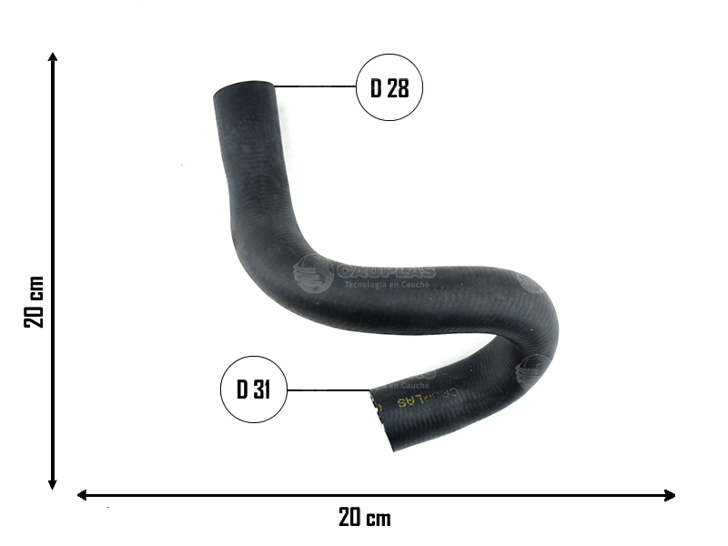 CAUPLAS MANGUERA RADIADOR INFERIOR RENAULT TWINGO  =YACO 2112