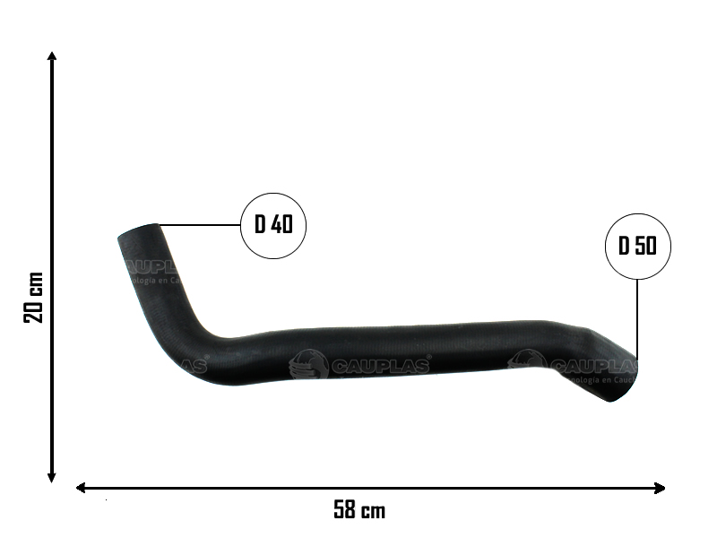CAUPLAS MANGUERA RADIADOR INFERIOR F100 F250 F350 F4000