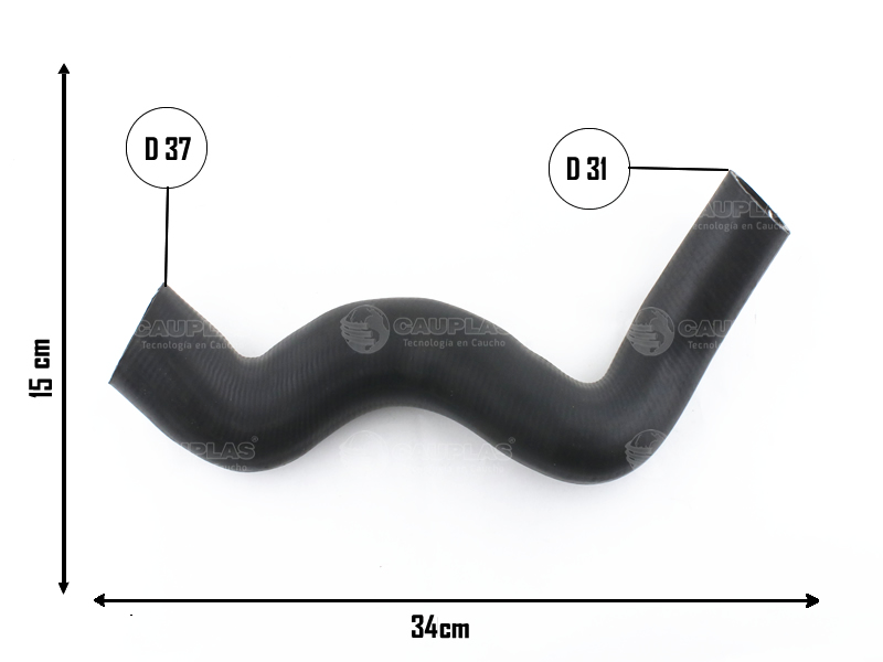 CAUPLAS MANGUERA RADIADOR SUPERIOR RENAULT CLIO I OEM:7700801054 =YACO 3487