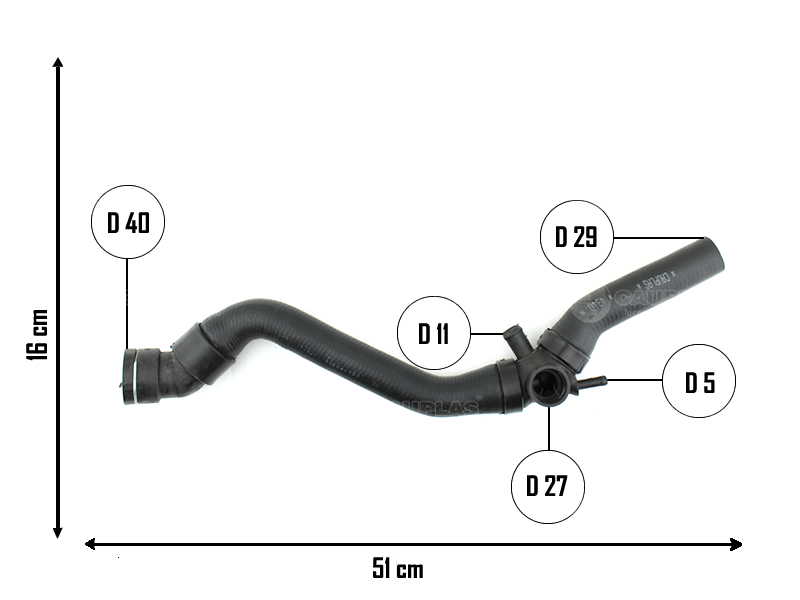 CAUPLAS MANGUERA RADIADOR SUPERIOR AUDI A3 VW BORA GOLF IV OEM:1J0122101C