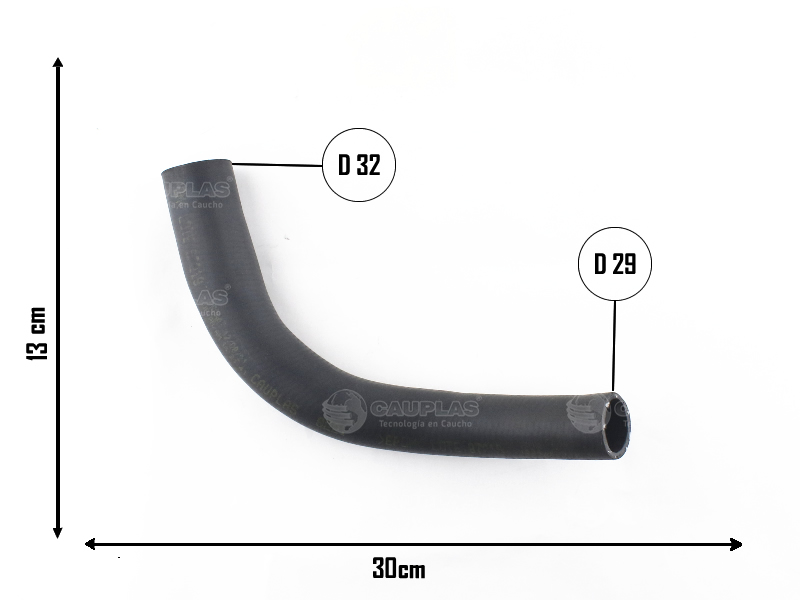 CAUPLAS MANGUERA RADIADOR SUPERIOR FIAT 128 OEM:94001203 =YACO 992