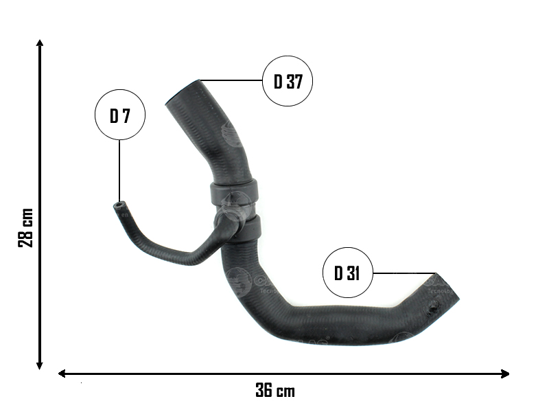 CAUPLAS MANGUERA RADIADOR SUPERIOR FORD ESCORT =YACO 1557