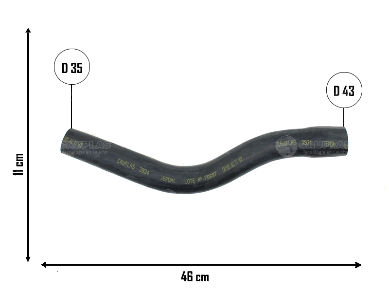 CAUPLAS MANGUERA RADIADOR SUPERIOR F100 =YACO 1535