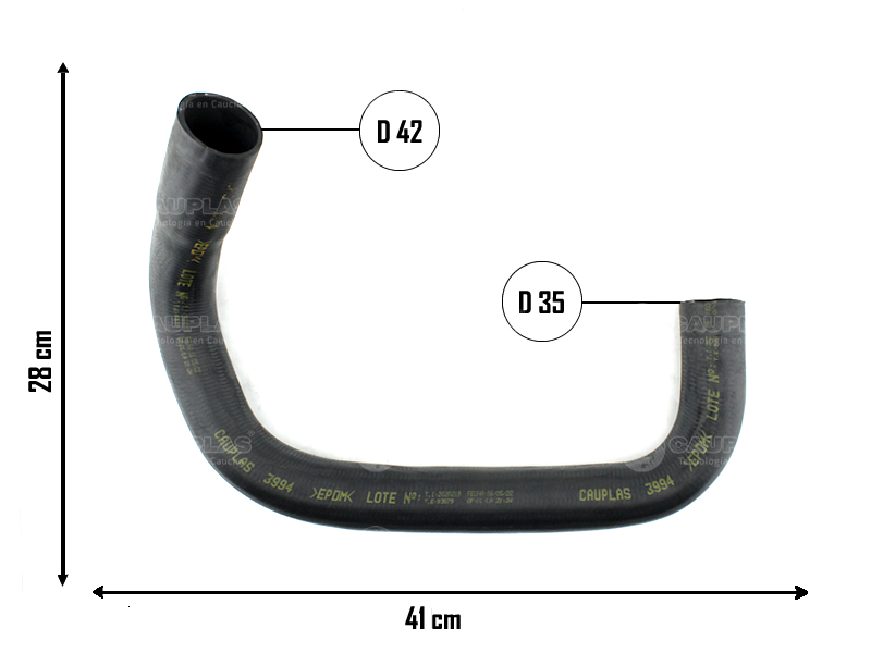 CAUPLAS MANGUERA RADIADOR SUPERIOR F100 OEM:F5TR8B237AC F5TR8B274C =YACO 1915