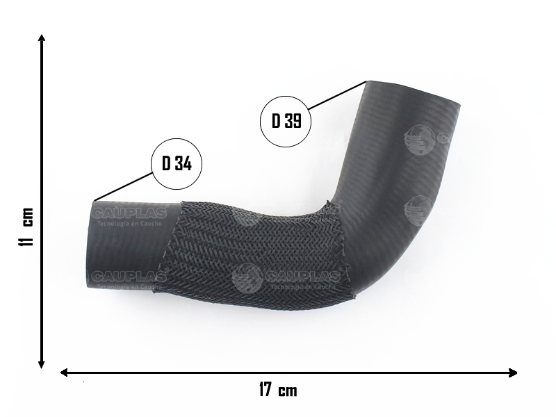 CAUPLAS MANGUERA RADIADOR SUPERIOR FORD RANGER TRANSIT  =YACO 2372