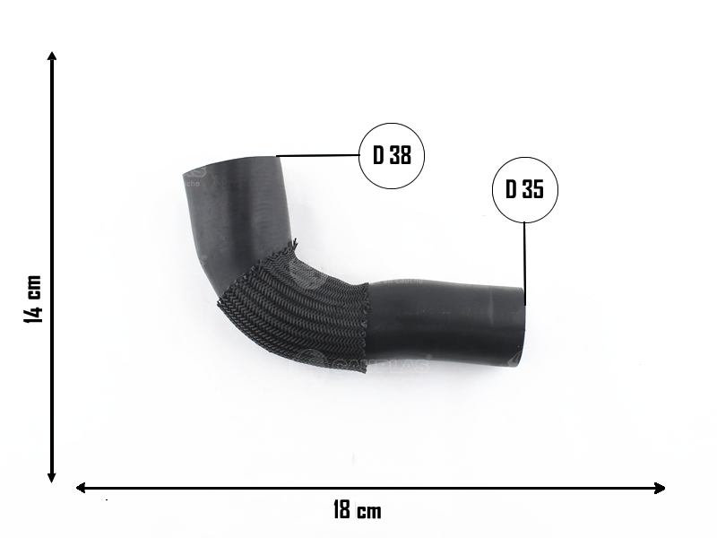 CAUPLAS MANGUERA RADIADOR SUPERIOR FORD RANGER I OEM:F87Z8260CA/CC =YACO 2027