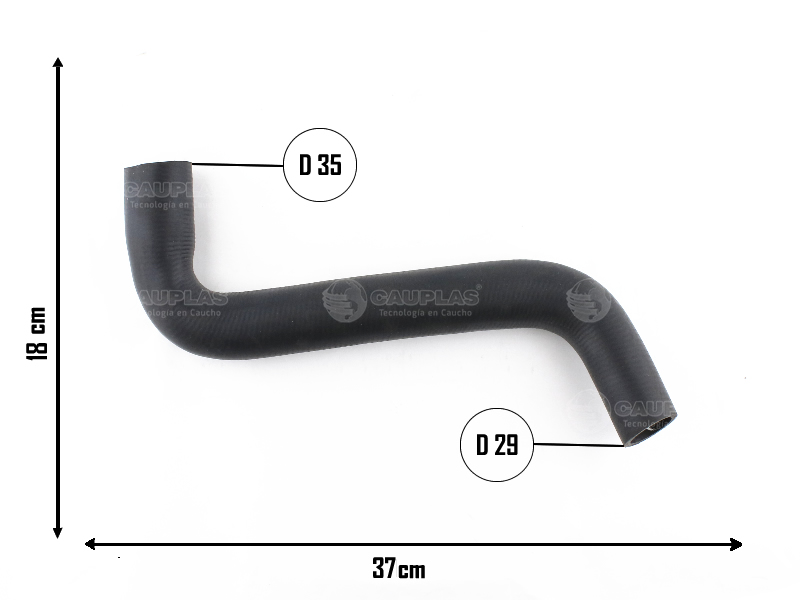 CAUPLAS MANGUERA RADIADOR SUP FORD RANGER I  =YACO 3034