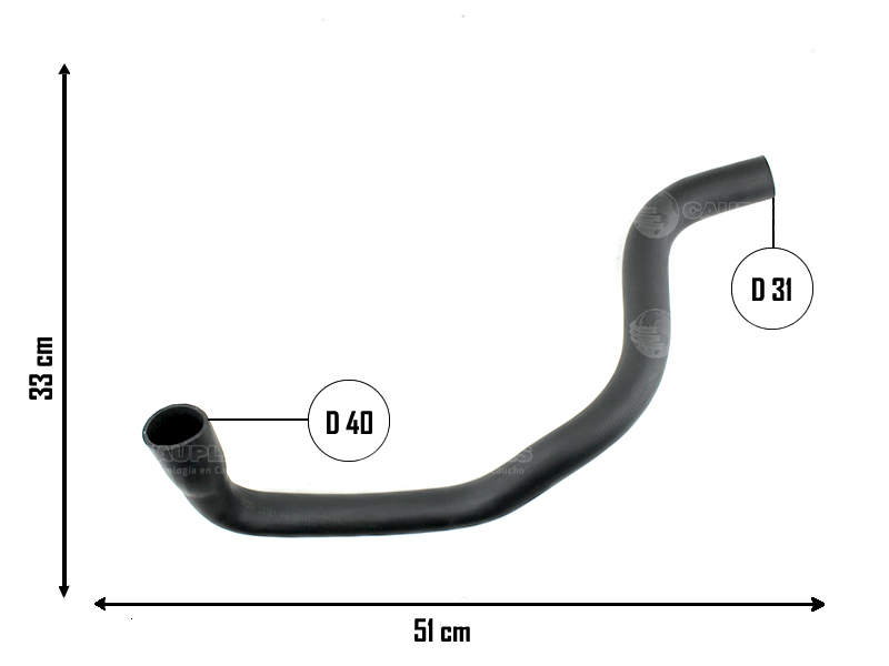 CAUPLAS MANGUERA RADIADOR SUPERIOR RENAULT 18  =YACO 1017/1122