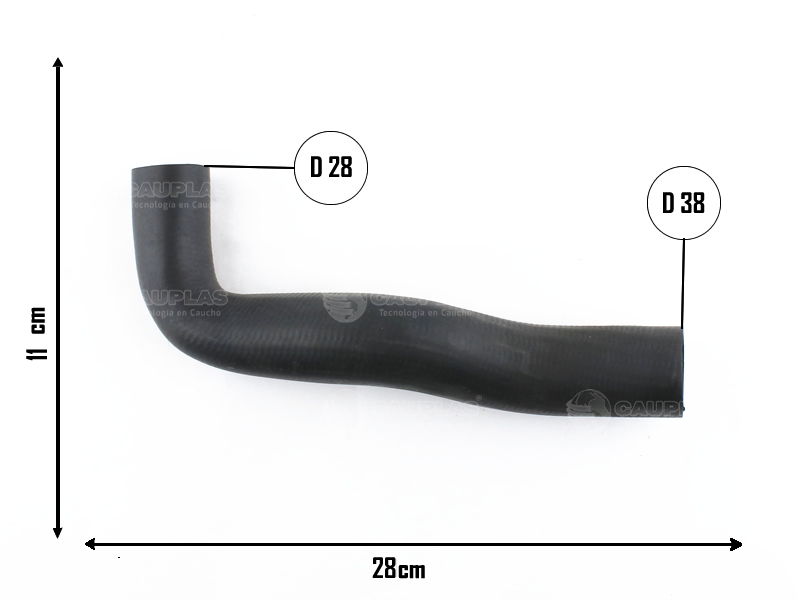 CAUPLAS MANGUERA RADIADOR SUPERIOR RENAULT 18 FUEGO  =YACO 697