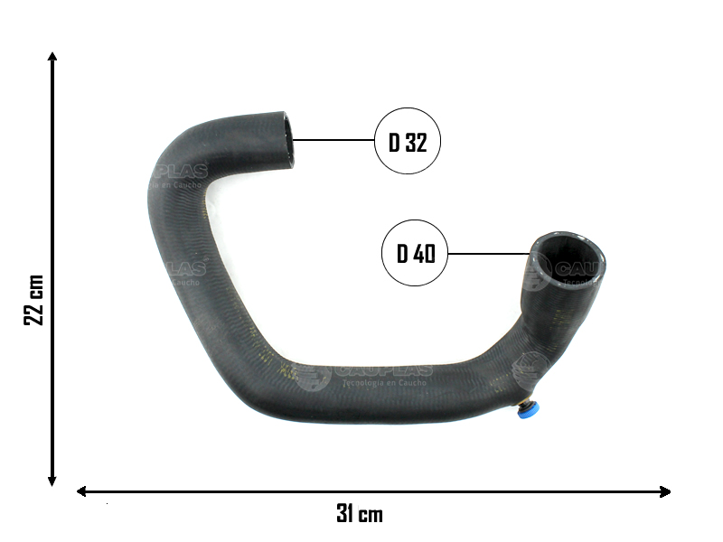 CAUPLAS MANGUERA RADIADOR SUPERIOR RENAULT 18 OEM:7704001346