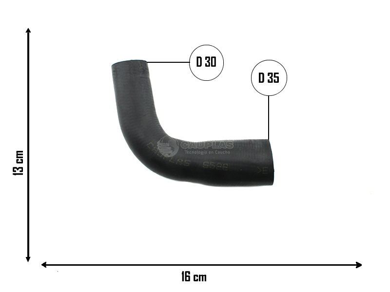 CAUPLAS MANGUERA RADIADOR SUPERIOR RENAULT 4  =YACO 701