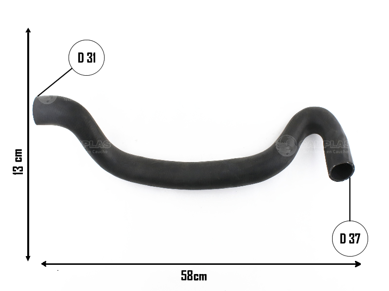 CAUPLAS MANGUERA RADIADOR SUPERIOR RENAULT 6 OEM:7702054332 =YACO 24