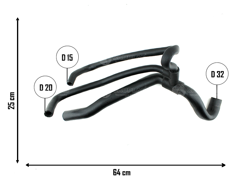 CAUPLAS MANGUERA RADIADOR SUPERIOR RENAULT LAGUNA I