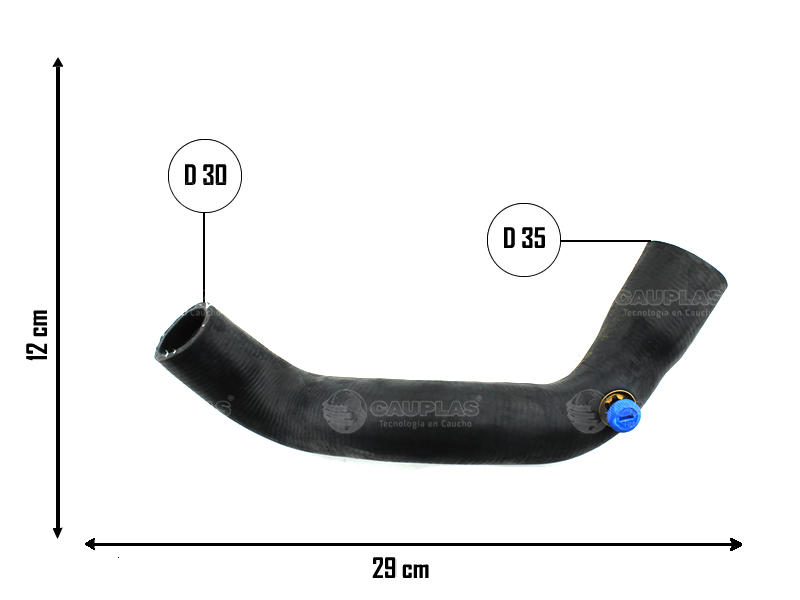 CAUPLAS MANGUERA RADIADOR SUPERIOR RENAULT TWINGO  =YACO 2108