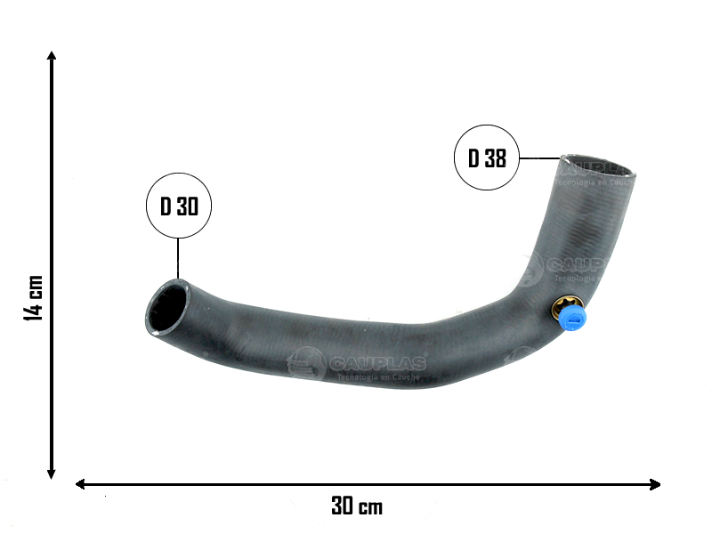 CAUPLAS MANGUERA RADIADOR SUPERIOR RENAULT TWINGO  =YACO 2121